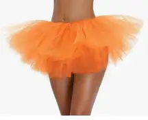 NEW Orange Tutu Skirt Adult Classic Elastic 5 Layers Tulle Costume