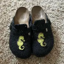 Birkenstock Papillio Boston Felt Seahorse Slip On size 7