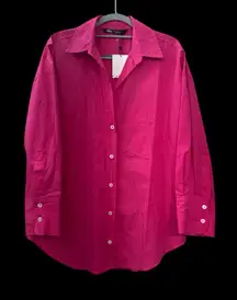 ZARA Bold Pink Casual Button Down Shirt