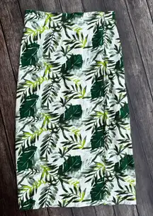 🌴💚 Panama Jack Tropical Leaf Linen Skirt 💚🌴 Size Small