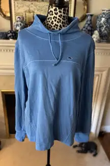 Vineyard Vines Sweatshirt Womens Large Blue Pullover Funnel Neck Outdoor Casual