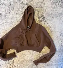 PacSun mocha cropped hoodie woman's size XS