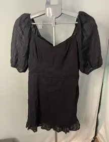 Melrose & Market black Puff Sleeve Mini Dress size‎ Large