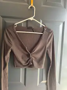 Urban Outfitters Long Sleeve Cropped Top