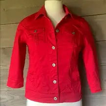 Dressbarn jacket button down red