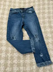 Lucky & Blessed Women's Stretch Jeans in Dark Blue Size 12