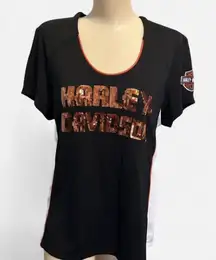 Harley-Davidson Tee Sequin size L