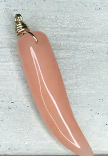 306. Southwest Peach Natural Stone Handmade Pendant