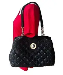 Kate Spade Astor Court Elena Quilted Leather Black Shoulder Bag