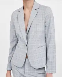 Zara Women’s Blazer with Classic Check Pattern Size 4