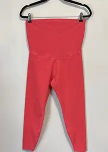 Beyond Yoga Beyond The Bump Maternity Leggings Space Dye Coral Pink Size XL