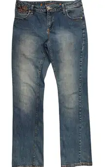 Vintage Lawman Embellished Jeans Western Straight Leg‎ Cowgirl Rodeo Size 11/12