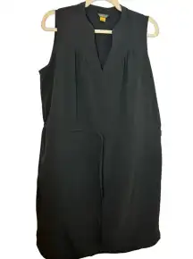 Eddie Bauer Drawstring Athletic Dress Size Large Black Tennis Athleisure Active