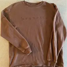 “Brunette” threadbare crewneck sweatshirt