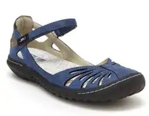 JBU by Jambu Melon Too Blue Ankle Strap Mary Janes Flats Casual Size 7.5 Women's