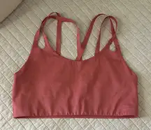 Adidas Mauve rose shimmer aeroready medium strap sport bra