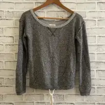 Women’s Aerie gray heathered Pullover scoop neck Long Sleeve sweatshirt XS
