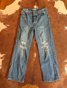 Levi's rib cage straight ankle high rise button fly Jean size 28 No flaws