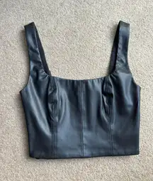 Leather Corset Tank Top