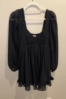 Abercrombie & Fitch Black Sheer Blouse