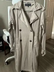 Kendall + Kylie tan suede trench coat