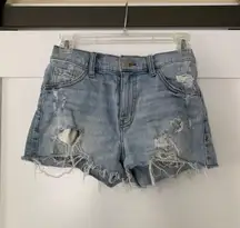 Daze Ripped Jean Shorts 