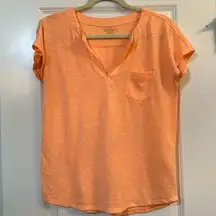 Luxletic bright coral soft blend XS extra small cap sleeve top