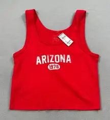 Full Tilt Arizona 1978 Cropped Tank Top Womens Red L Ribbed Graphic Retro Y2K