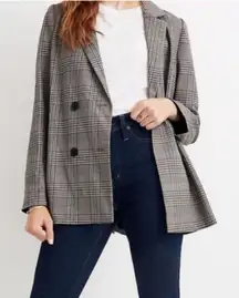 Madewell Caldwell Double-Breasted Blazer in‎ Menswear Plaid women’s size M