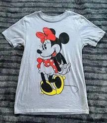 Disney  Unisex Medium Grey Minnie Mouse Graphic Tee