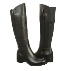 Franco Sarto Cecelia Black Leather Riding Boots, Sz 8.5