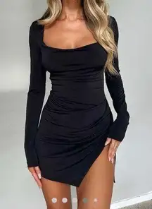 | Joslin Long Sleeve Mini Dress Slit