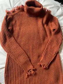 Turtleneck sweater dress