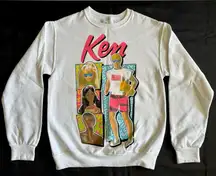 Barbie Ken Sweatshirt Crewneck Pullover Sweater Unisex Small White. New!