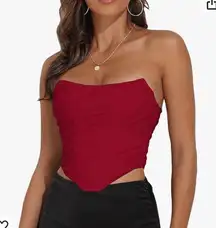 Modegal Wine Red Corset Crop Top