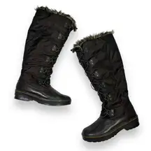 Aldo‎ Tall Winter Snow Duck Boots Faux Fur Lining Lace-Up Womens 37 (US 6.5)