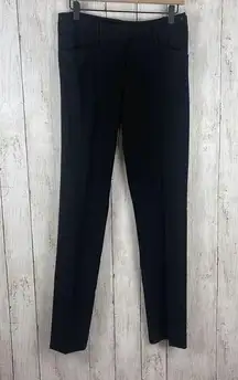 BCBG Maxazria Pants Women 4 Black Straight Dress Career Workwear Office Business
