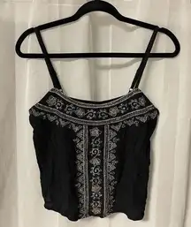 Shyanne Western Beaded Crop Top - L