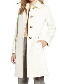 Anne Klein NWT Walker Ivory Wool Cashmere Winter
Pea Coat Size 2