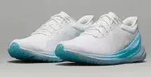 Lululemon Blissfeel women's running shoe in white/cyan blue/cirrus blue 8.5