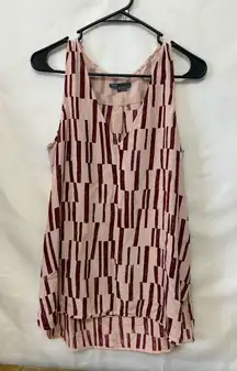 Vince Silk Geometric Print‎ Tank Size Medium
