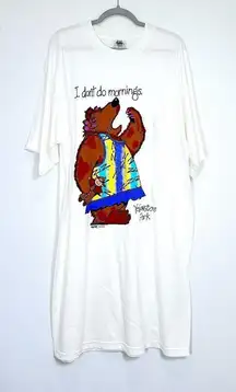 Vintage Sutton's Nightshirt Yellowstone Bear I Don't Do Mornings National Parks‎