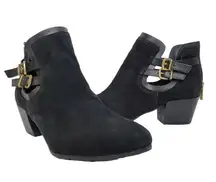 Kenneth Cole Reaction Pil-Grim RL06667LE Black Suede Ankle Boots 7.5 Med