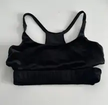 Pam & Gela velvet black sports bra. Racerback size small 