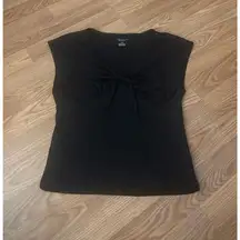 American Eagle V-Neck Bow Baby Tee Size Large