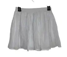 White Spring Neutral Basic Mini Skirt Size Small