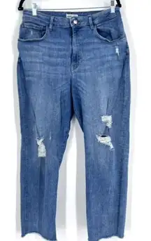 Warp + Weft Los Feilz Women's‎ Distressed Jeans High Rise Relaxed Straight 32x28
