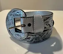 Que Chula Leather Tooled Belt