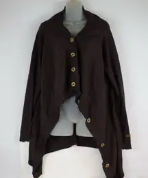 The North Face Purple Plum Long Sleeve Button Up Cardigan Sweater Womens Size XL