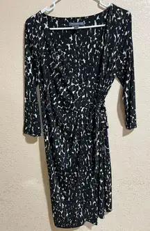 A Pea in the Pod maternity cheetah leopard animal jersey wrap dress S